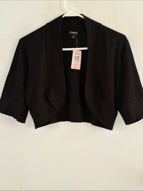 Torrid Size 1 black open front knit cardigan shrug